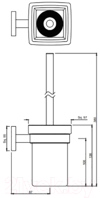 Ершик для унитаза Jaquar AKP-GRF-35743P