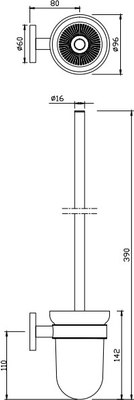 Ершик для унитаза Jaquar ACN-GDS-1143N