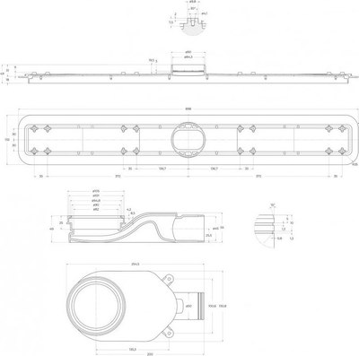 Трап для душа BelBagno BB-LD-LUCE-90-BIANCO