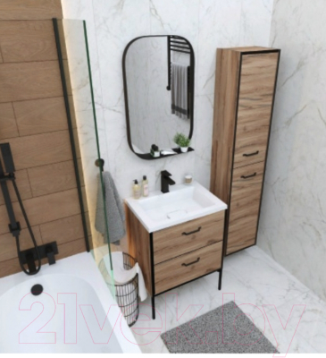 Тумба под умывальник Grossman Неро 65 / 106504 (альпийский дуб)