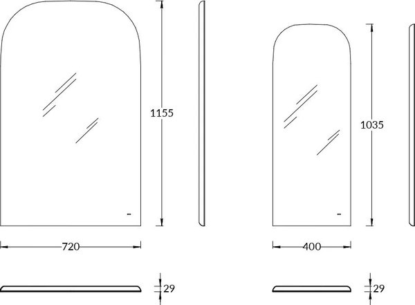 Зеркало Kerama Marazzi Vetrata R / VE.R.mi.115/WHT