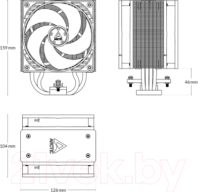 Кулер для процессора Arctic Cooling Freezer 36 ARGB Black (ACFRE00124A)