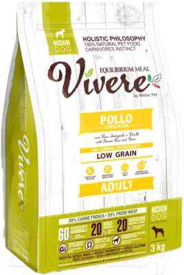 Сухой корм для собак Vivere Medium Adult Chicken - фото