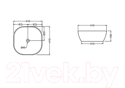 Умывальник Jaquar JDS-BLM-25911