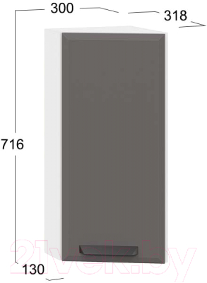 Шкаф навесной для кухни ТриЯ Тиана 1В3Т