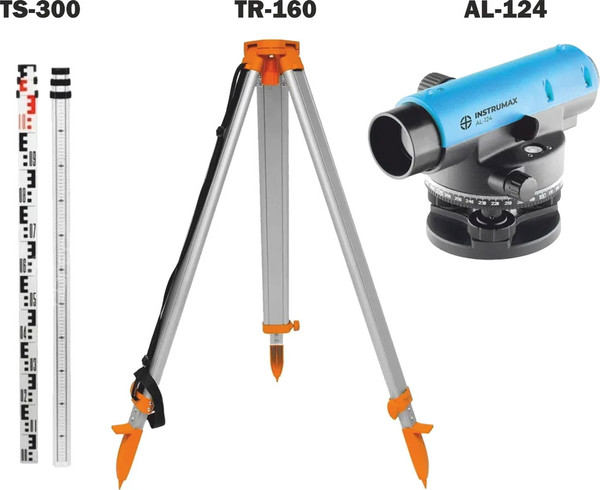 Оптический нивелир Instrumax AL-124 + Рейка TS-300 + Штатив TR-160 / IM0131_К1 - фото
