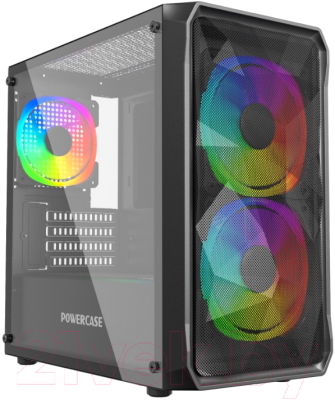 Корпус для компьютера Powercase Mistral Micro A3B ARGB Tempered Glass / CMMAB-A3 - фото