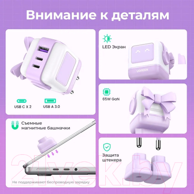 Адаптер питания сетевой Ugreen CD361-35291