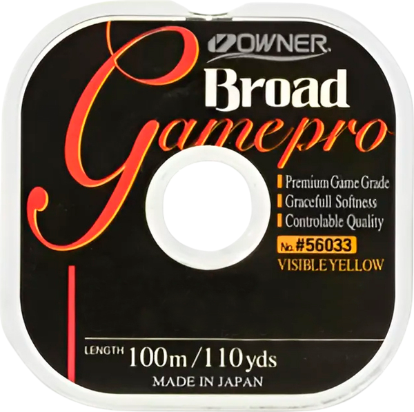 Леска монофильная Owner Broad Game Pro yellow / 56033-020 - фото