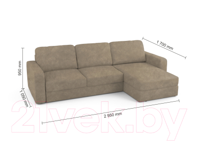 Диван угловой Mio Tesoro Aurora правый 