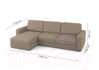 Диван угловой Mio Tesoro Aurora левый 