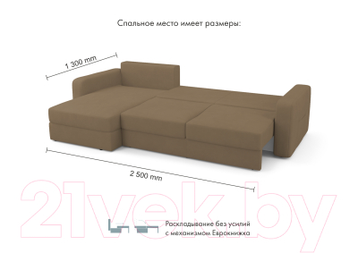 Диван угловой Mio Tesoro Aurora левый 