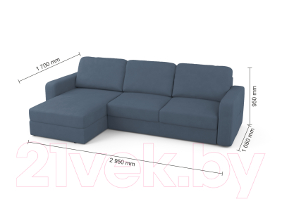 Диван угловой Mio Tesoro Aurora левый 