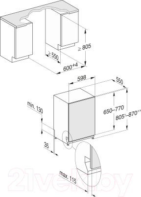 Посудомоечная машина Miele G7980 SCVi XXL AutoDos K2O / 21798062A