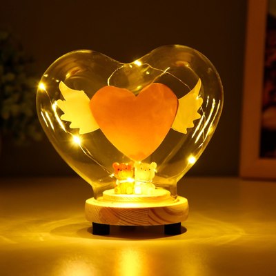 Ночник Risalux Сердце цветное / 9335414