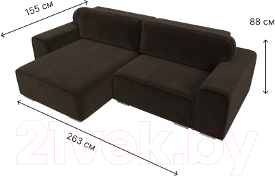 Диван угловой Лига Диванов Лига-029 левый / 121919L