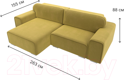 Диван угловой Лига Диванов Лига-029 левый / 121922L