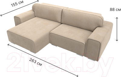 Диван угловой Лига Диванов Лига-029 левый / 121924L