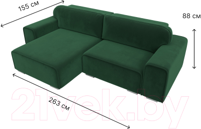 Диван угловой Лига Диванов Лига-029 левый / 121926L