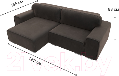 Диван угловой Лига Диванов Лига-029 левый / 121927L