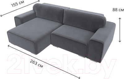 Диван угловой Лига Диванов Лига-029 левый / 121928L