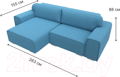 Диван угловой Лига Диванов Лига-029 левый / 121933L