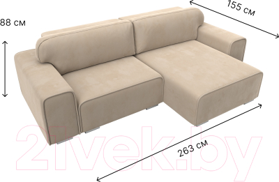 Диван угловой Лига Диванов Лига-029 правый / 121924