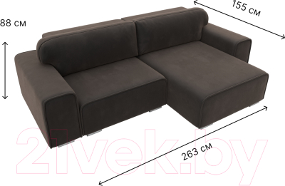 Диван угловой Лига Диванов Лига-029 правый / 121927