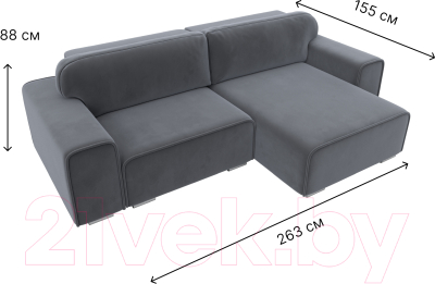 Диван угловой Лига Диванов Лига-029 правый / 121928