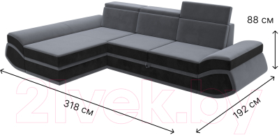 Диван угловой Лига Диванов Лига-032 левый / 121647L