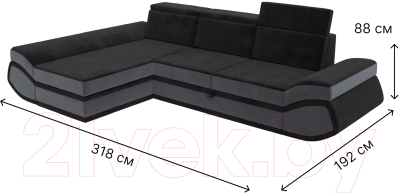 Диван угловой Лига Диванов Лига-032 левый / 121648L