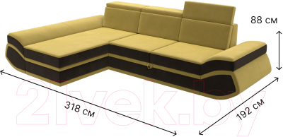 Диван угловой Лига Диванов Лига-032 левый / 121652L