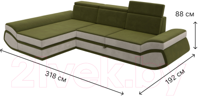 Диван угловой Лига Диванов Лига-032 левый / 121653L