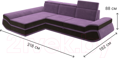 Диван угловой Лига Диванов Лига-032 левый / 121655L