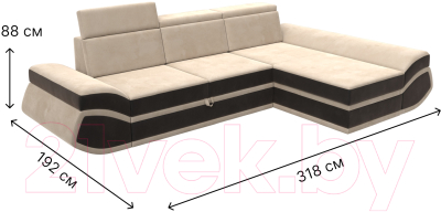 Диван угловой Лига Диванов Лига-032 правый / 121643