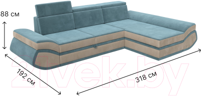 Диван угловой Лига Диванов Лига-032 правый / 121644