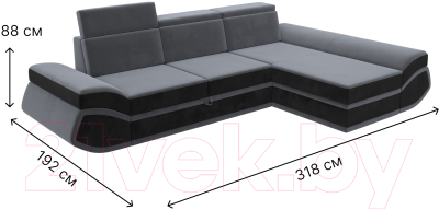 Диван угловой Лига Диванов Лига-032 правый / 121647