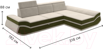 Диван угловой Лига Диванов Лига-032 правый / 121649