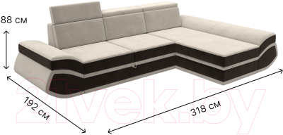 Диван угловой Лига Диванов Лига-032 правый / 121650