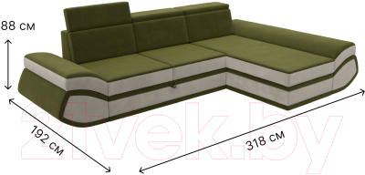 Диван угловой Лига Диванов Лига-032 правый / 121653
