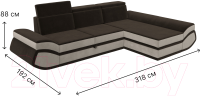 Диван угловой Лига Диванов Лига-032 правый / 121654