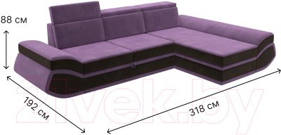 Диван угловой Лига Диванов Лига-032 правый / 121655