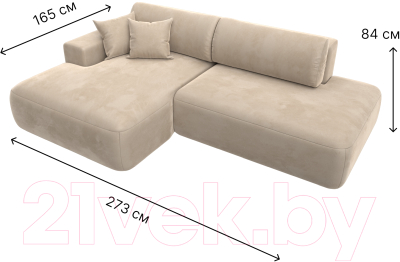 Диван угловой Лига Диванов Лига-36 НПБ левый / 121407L