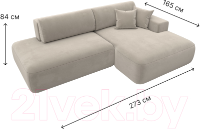 Диван угловой Лига Диванов Лига-36 НПБ правый / 121398