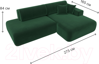 Диван угловой Лига Диванов Лига-36 НПБ правый / 121410