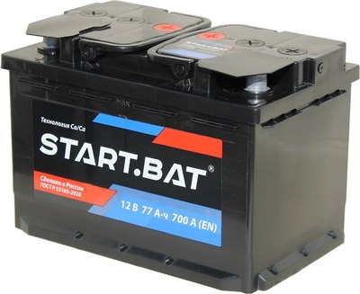 Автомобильный аккумулятор СтартБат 6СТ- 77 VL рус. прямая