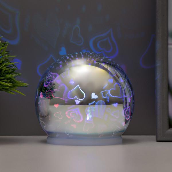 Ночник Risalux Зеркальный шар любовь / 9561410