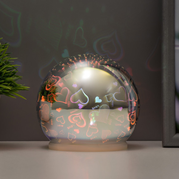 Ночник Risalux Зеркальный шар любовь / 9561410