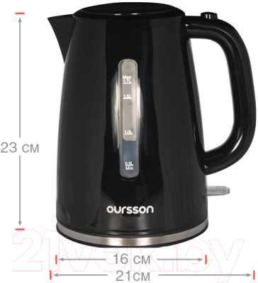 Электрочайник Oursson KE1714P/BL