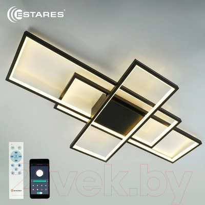 Люстра Estares Sven 120W 3S-APP-900x500x80-BLACK/WHITE-220-IP20